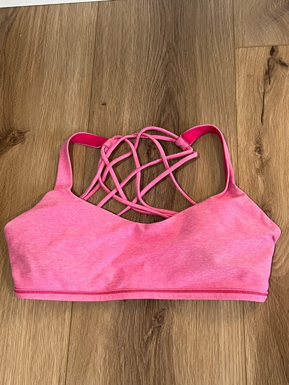 Lululemon size 10 Pink Strappy Back Sports Bra